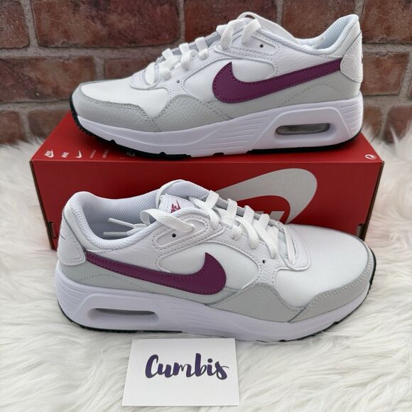Nike Air Max SC White/ Fucsia Women's Walking Athletic Size 10- CW4554 122 - Picture 1 of 9